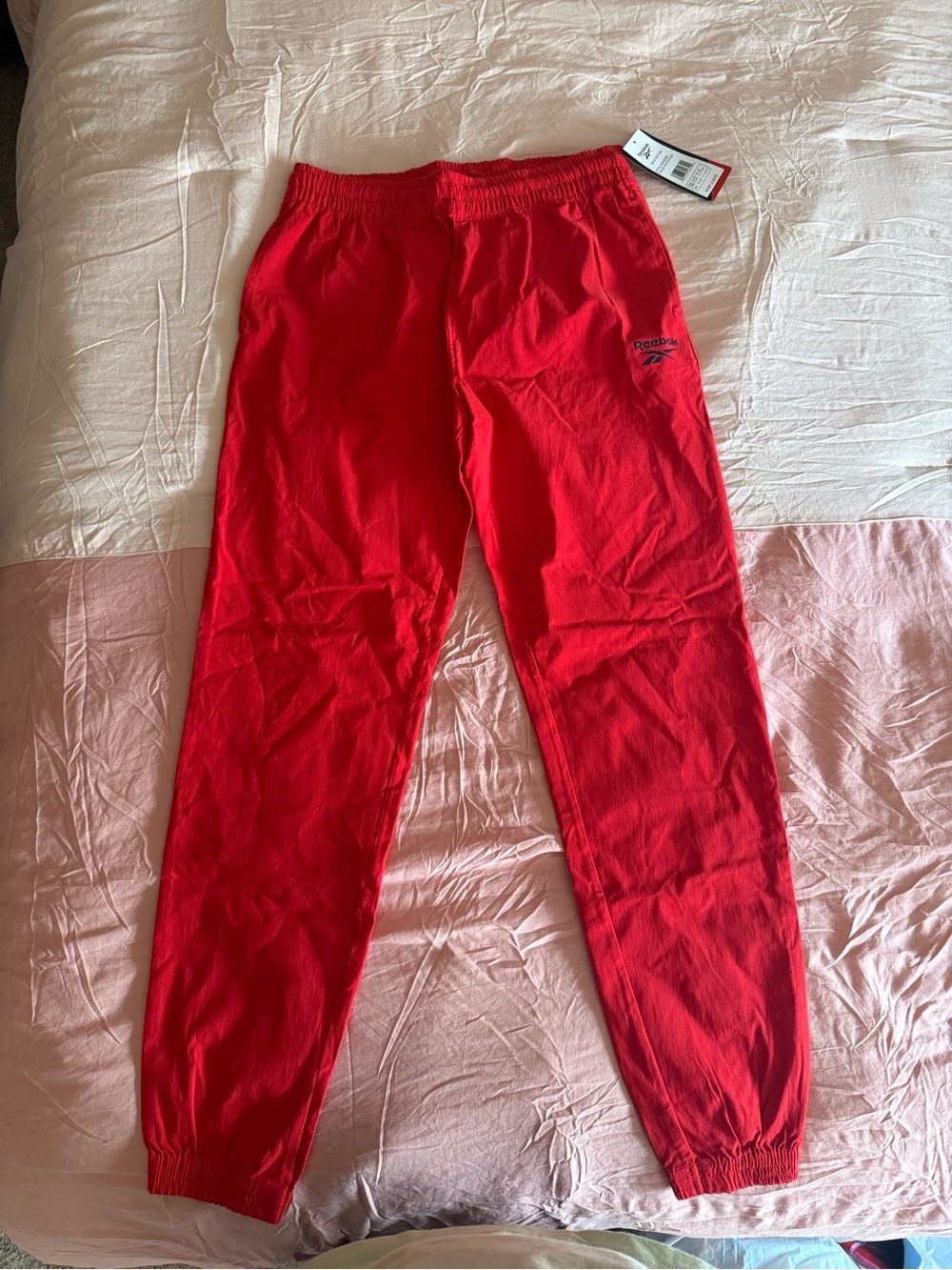 Reebok Youth (14/16)Bright Red Elastic Hem Joggers